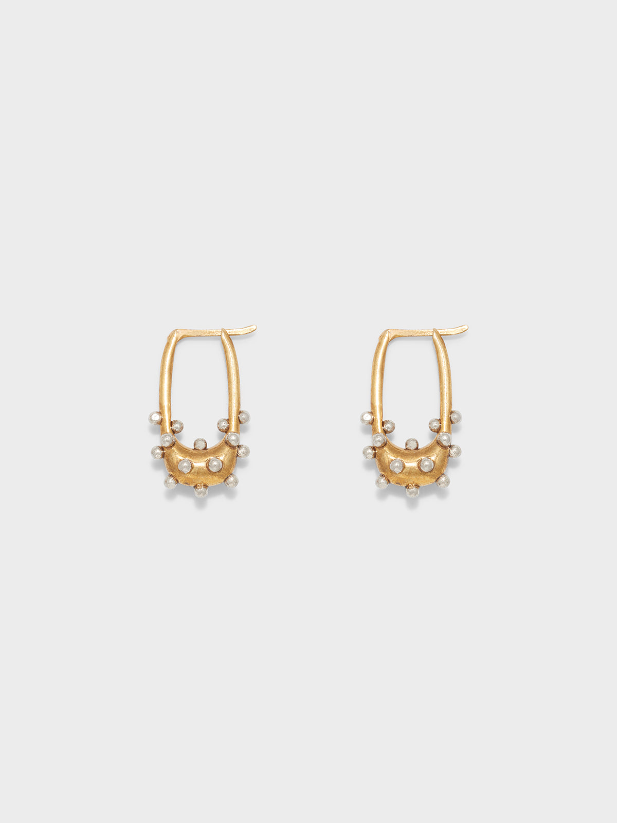 Elijah 18kt Gold and Palladium-Plated Hoop Earrings - Image 1