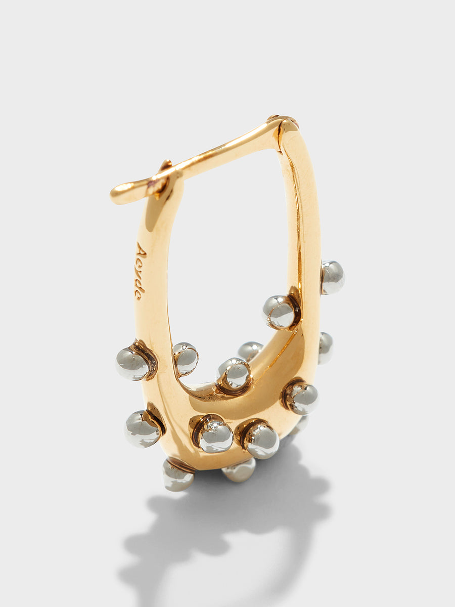 Elijah 18kt Gold and Palladium-Plated Hoop Earrings