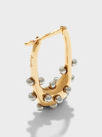 Elijah 18kt Gold and Palladium-Plated Hoop Earrings - Image 2