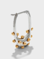 Elijah Palladium and 18kt Gold-Plated Hoop Earrings - Image 2