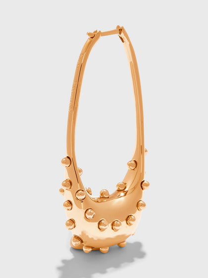 Aeyde | Ellen 18kt Gold-Plated Hoop Earrings for Women | Luxury Materials | Handmade in Italy | How to Style