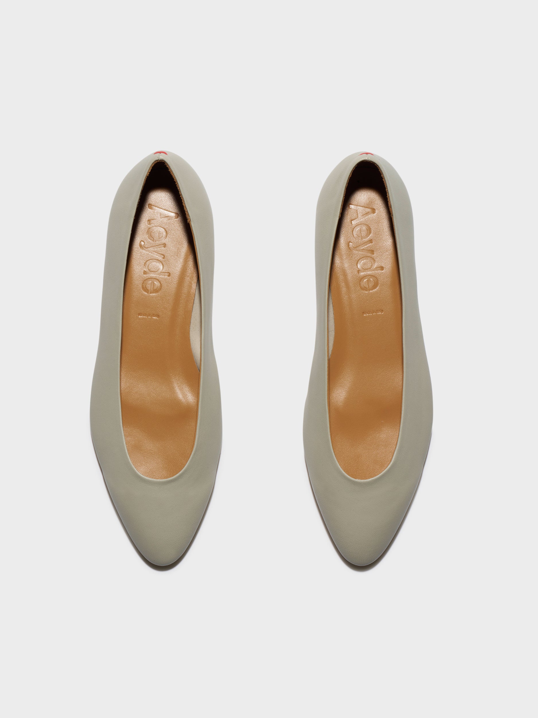 Aeyde | Ellie Almond-Toe Flats Leather Flats for Women | Cloud Nappa | Round Toe | Flat Heel | Front View