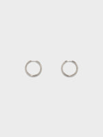 Elona Medium Palladium-Plated Hoop Earrings - Image 1