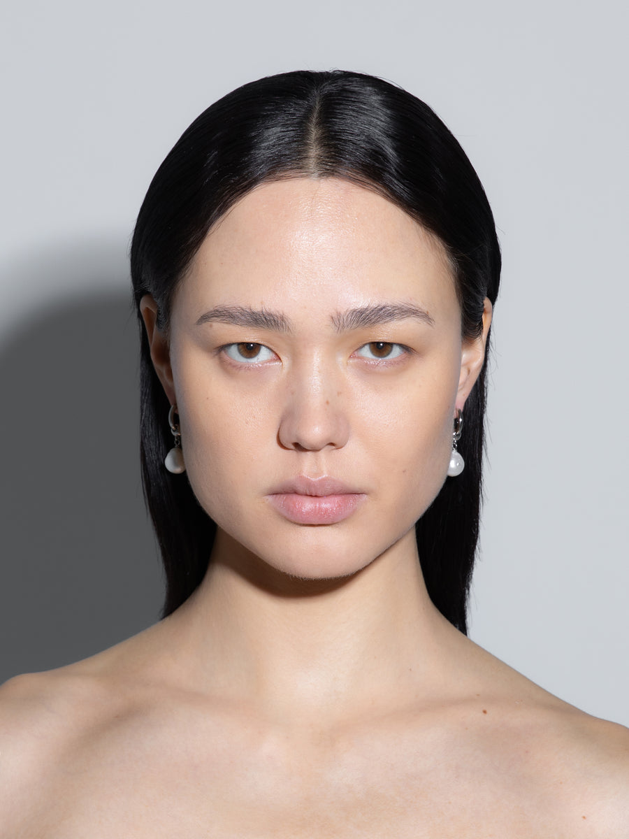 Elvin Pearl and Palladium-Plated Earrings