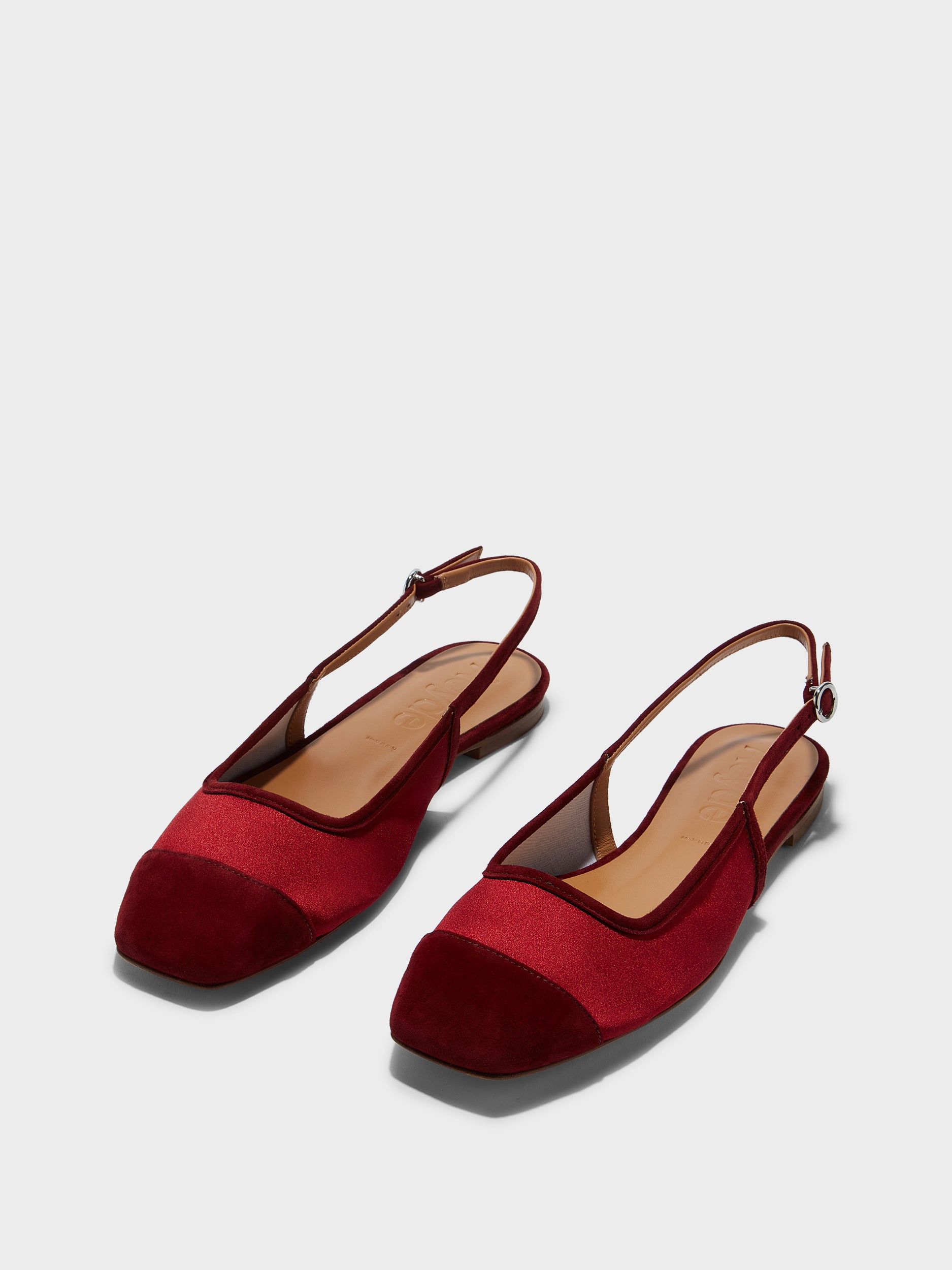 Geraldine Satin Toe-Cap Flats - Image 3
