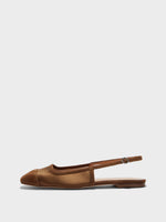 Geraldine Satin Toe-Cap Flats - Image 1
