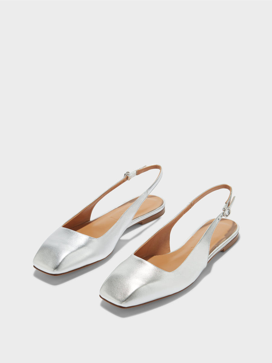 Geraldine Leather Slingback Flats