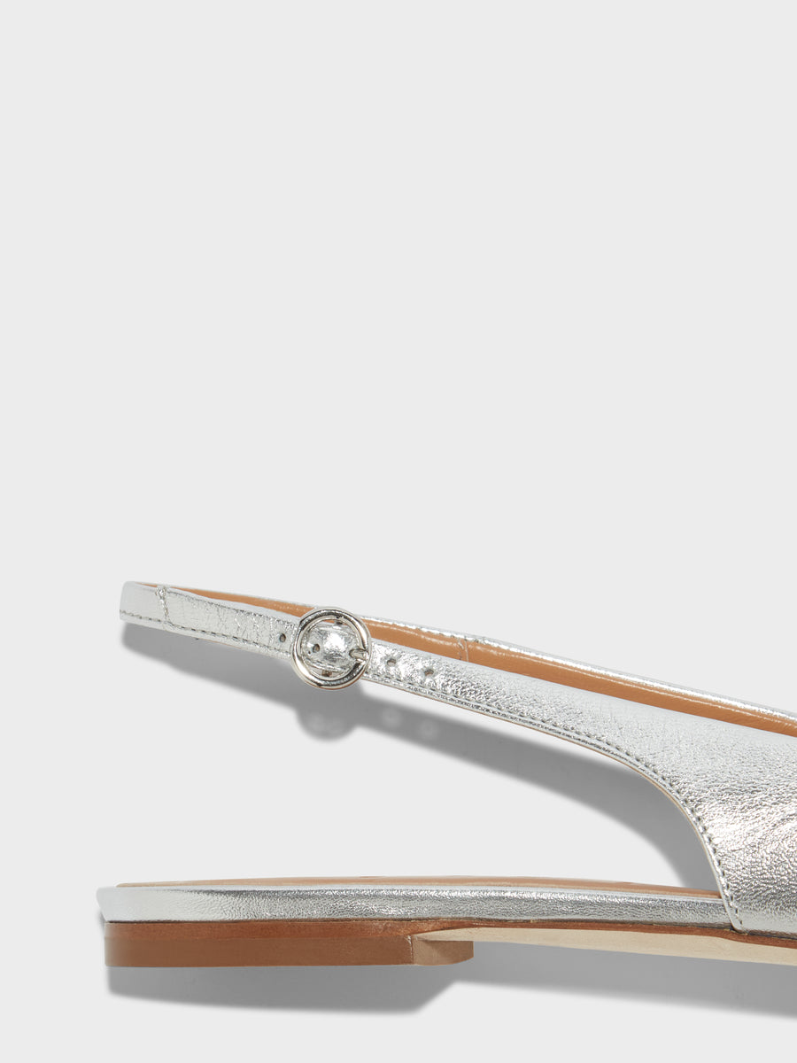 Geraldine Leather Slingback Flats