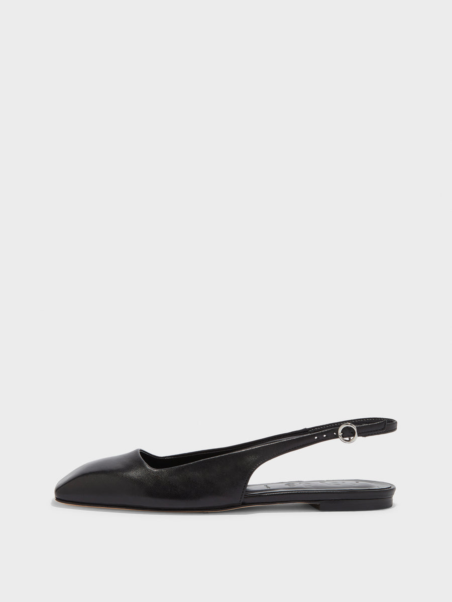 Geraldine Leather Slingback Flats