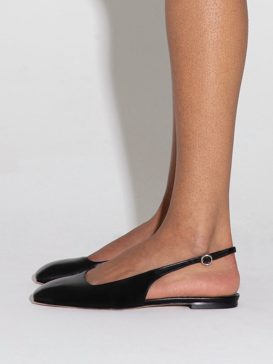 Geraldine Leather Slingback Flats