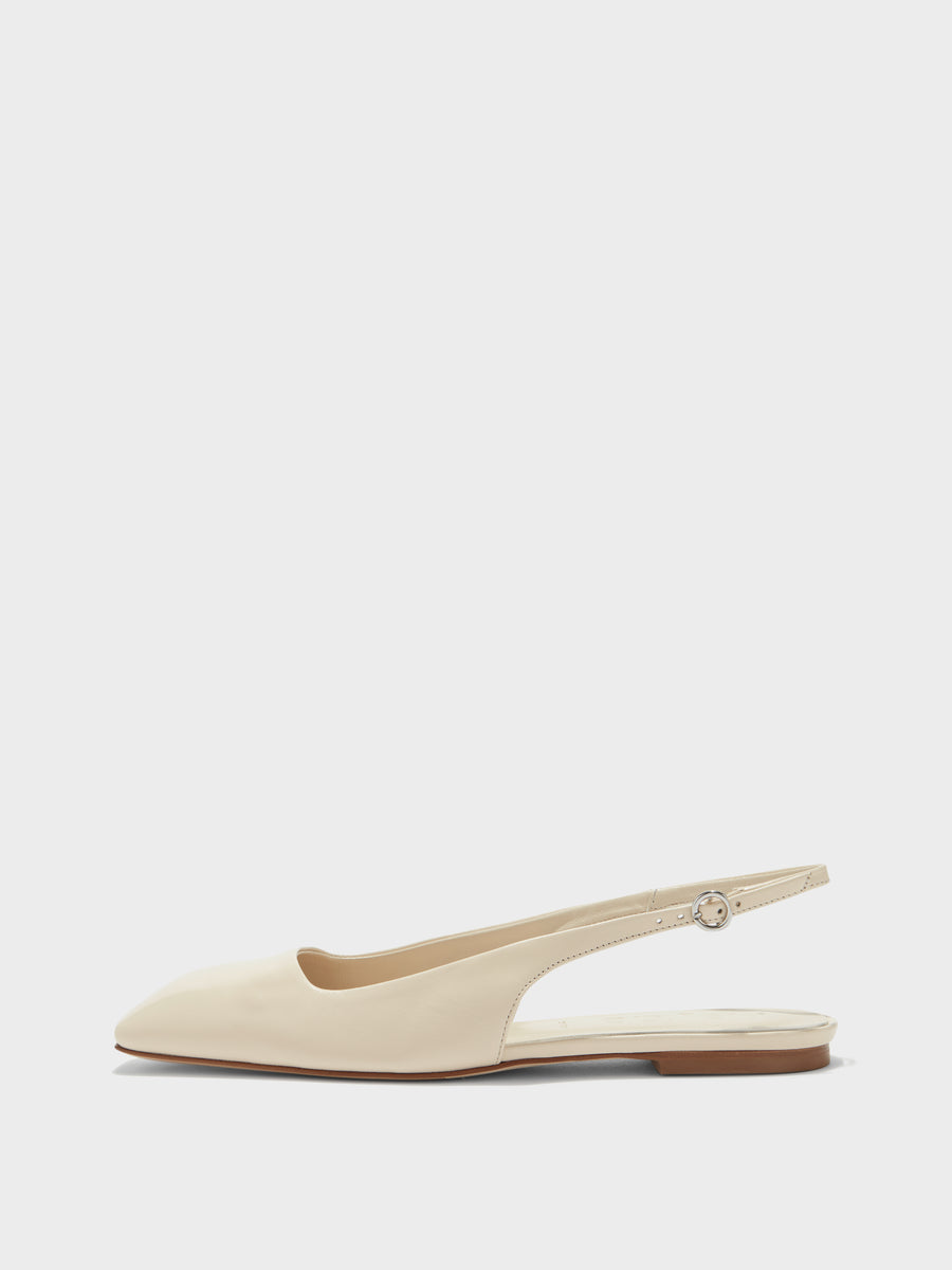 Geraldine Leather Slingback Flats