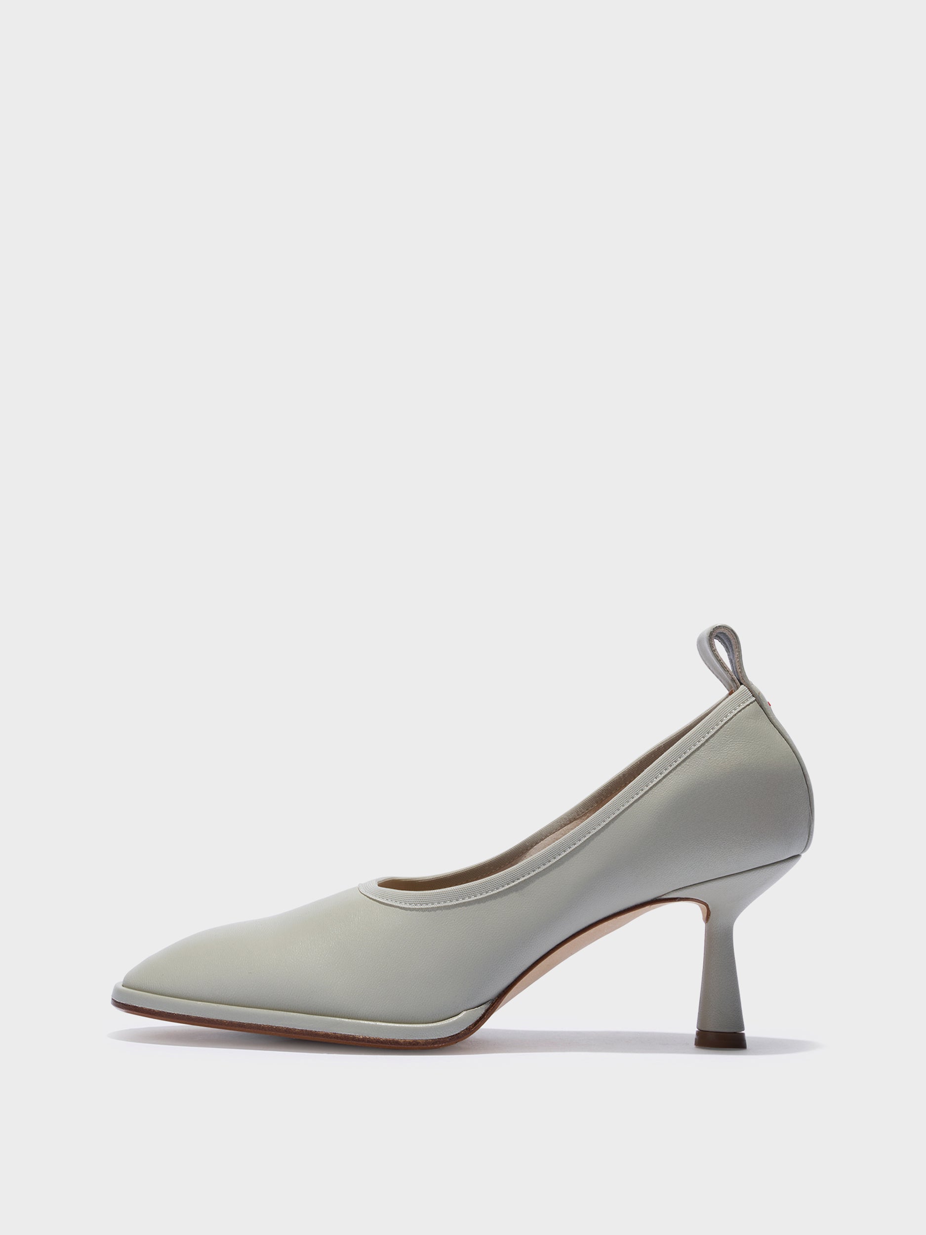 Aeyde | Giulia Stiletto Pumps Leather Pumps for Women | Cloud Nappa | Round Toe | Mid Heel | Side View