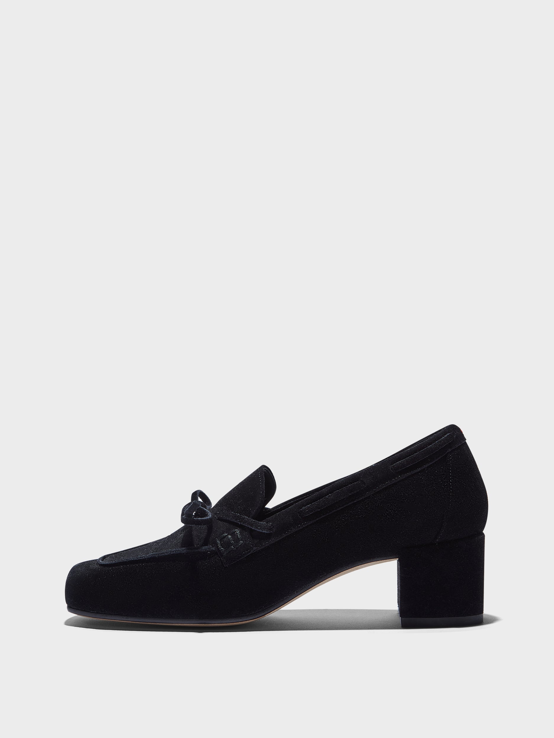 Grenn Suede Heeled Loafers - Image 1