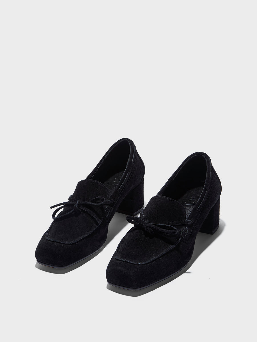 Grenn Suede Heeled Loafers