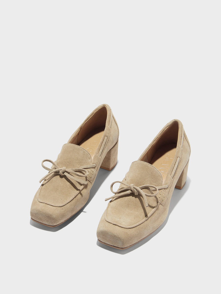 Grenn Suede Heeled Loafers