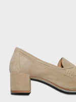 Grenn Suede Heeled Loafers - Image 4