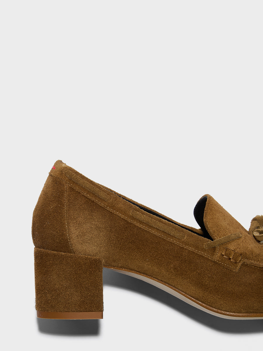 Grenn Suede Heeled Loafers