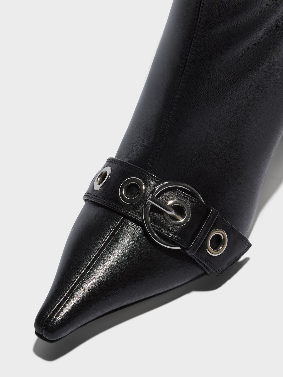 Halima Eyelet Pointed Boots