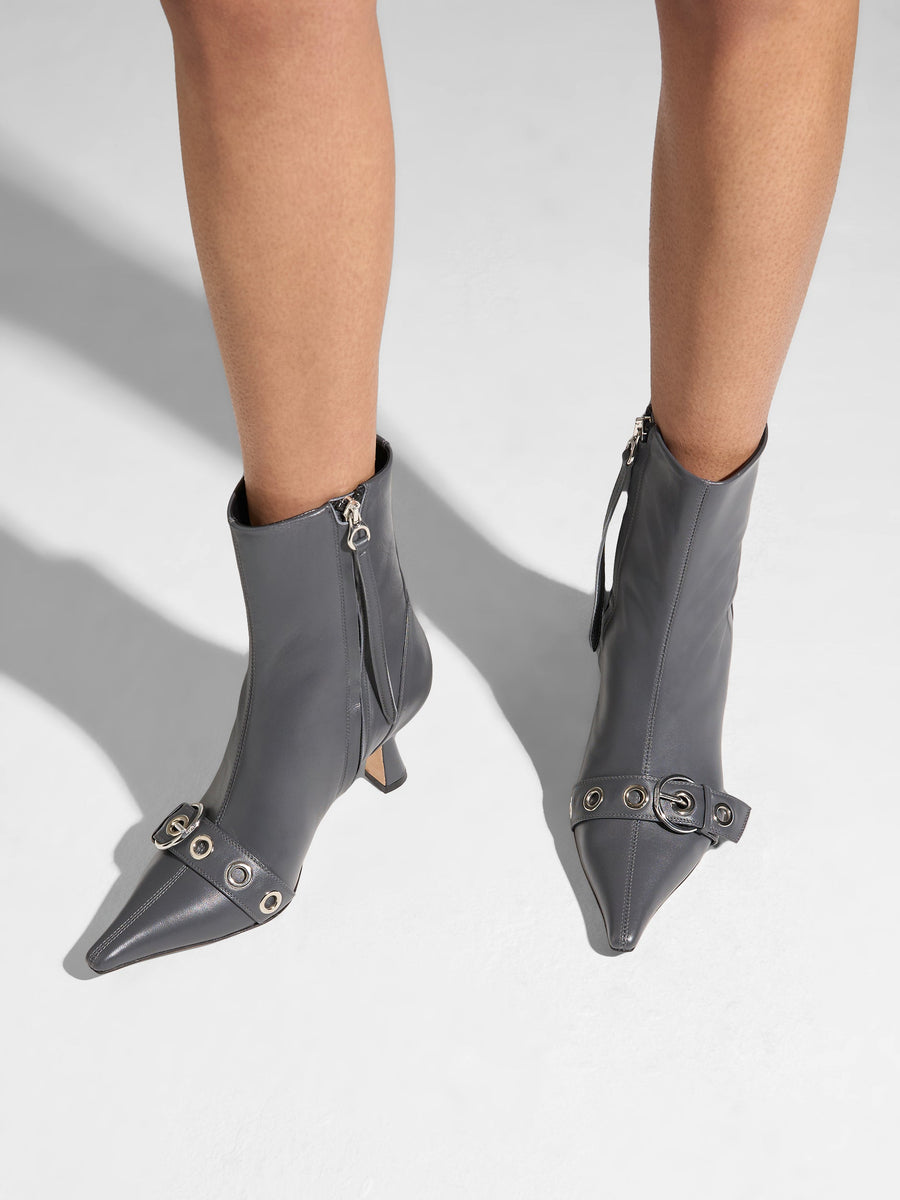 Halima Eyelet Pointed Boots