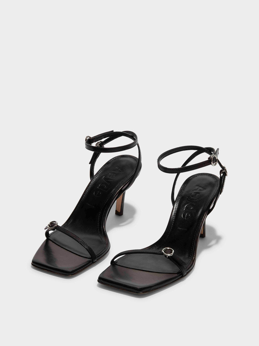 Hallie Leather Stiletto Sandals