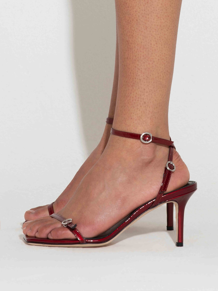 Hallie Leather Stiletto Sandals