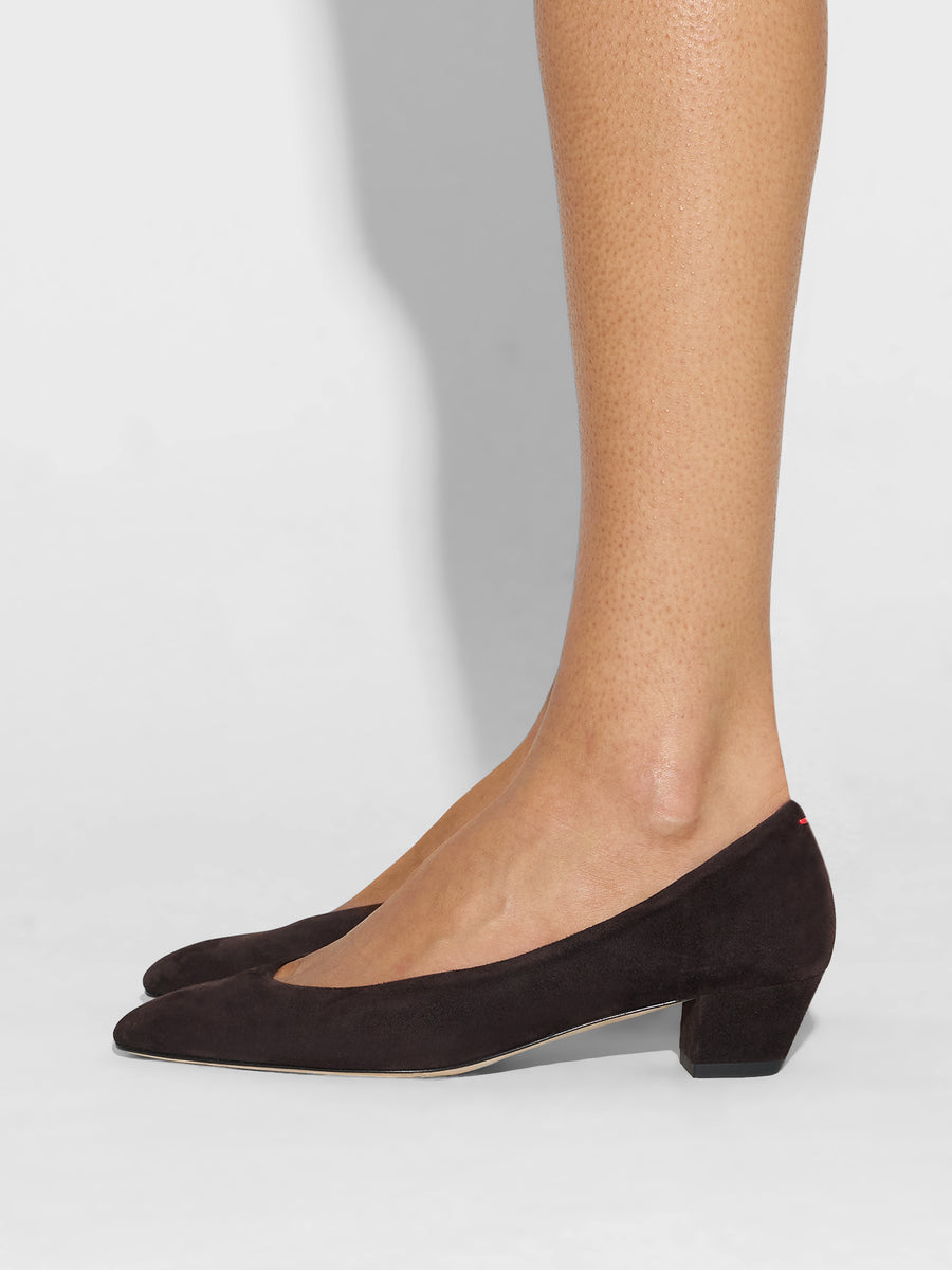 Helia Suede Low-Cut Pumps