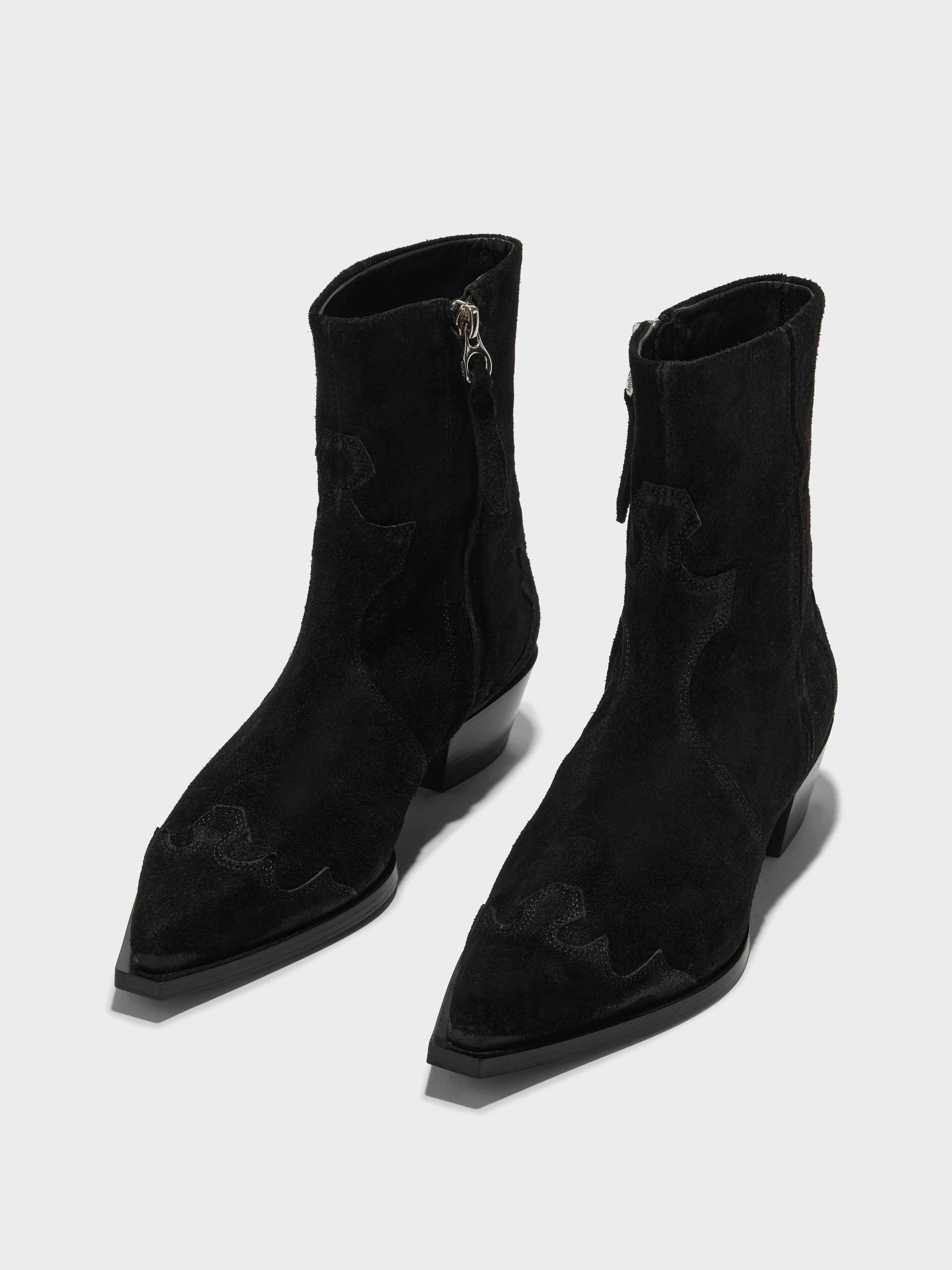 Hester Suede Cowboy Boots - Image 2