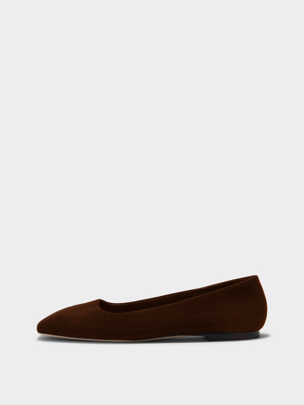 Ida Suede Square-Toe Flats