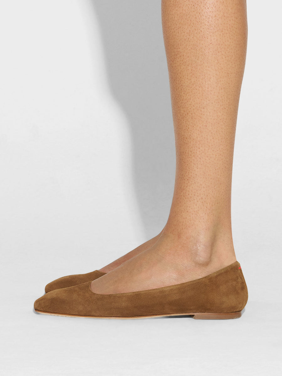 Ida Suede Square-Toe Flats