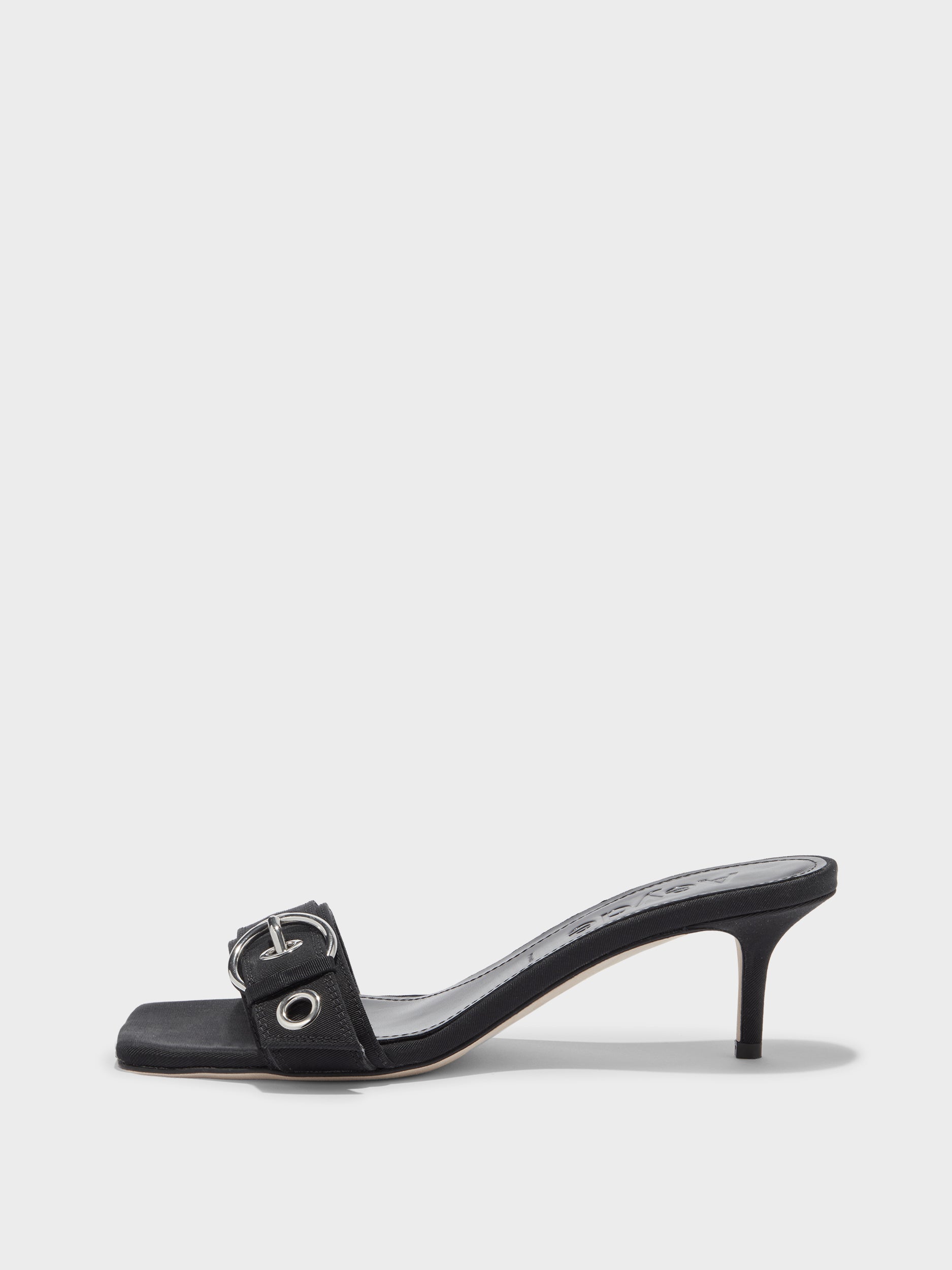 Ilvy Eyelet Grosgrain Mules - Image 1