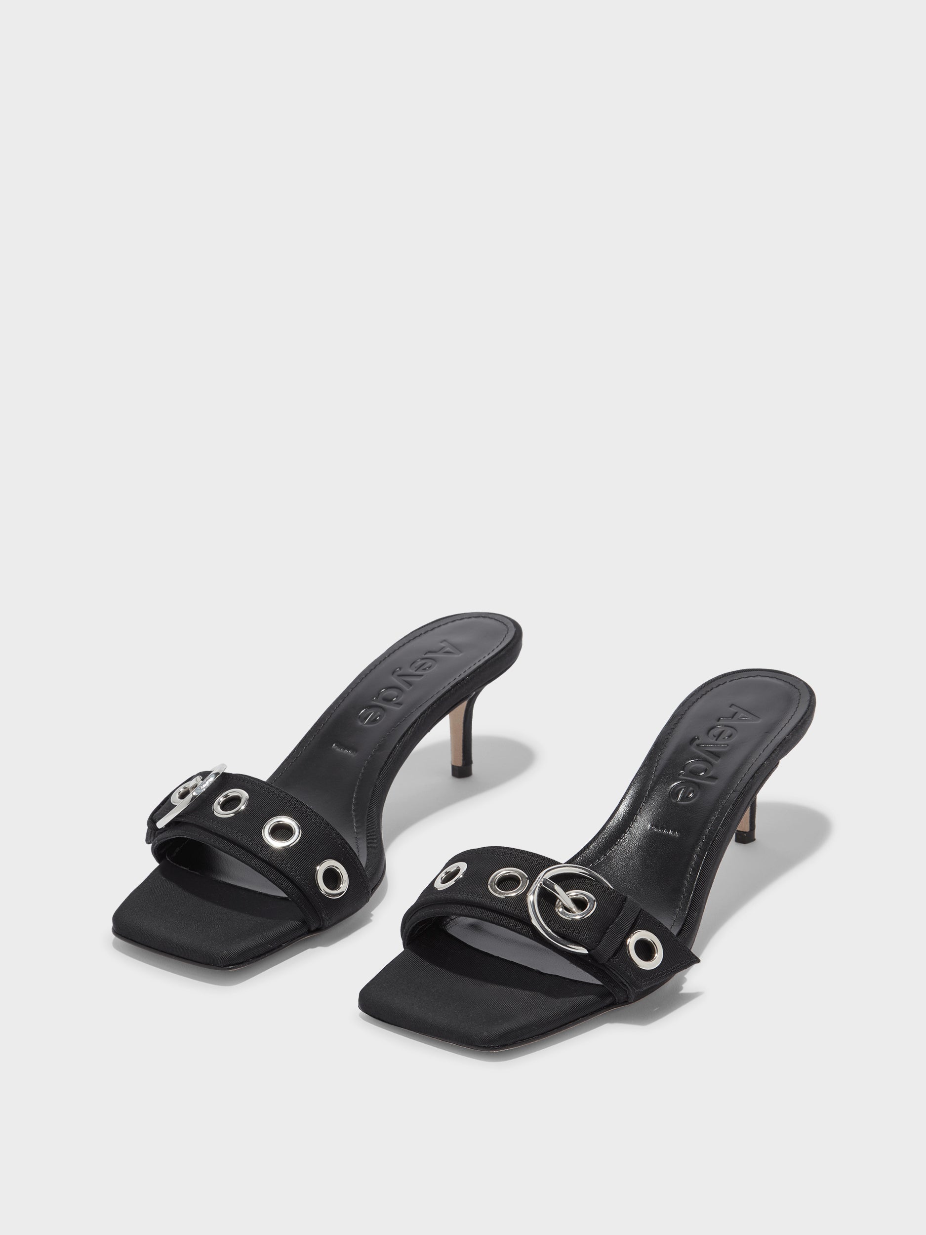 Ilvy Eyelet Grosgrain Mules - Image 2