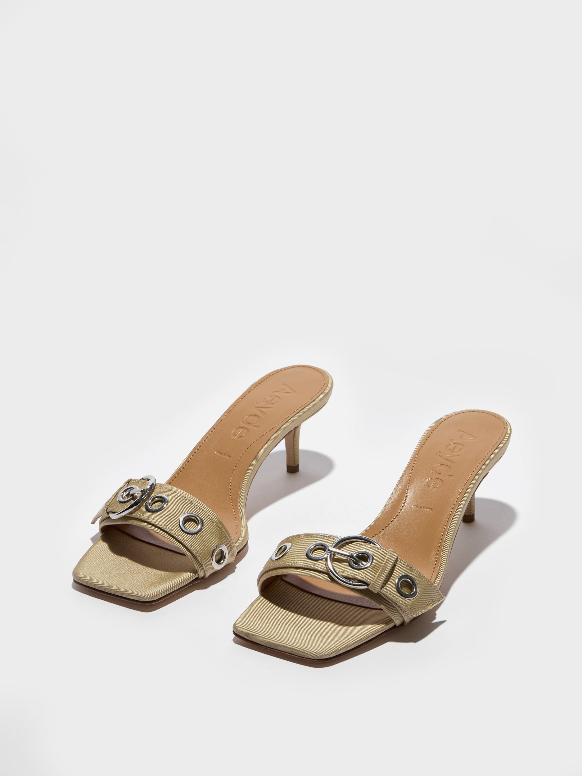 Ilvy Eyelet Grosgrain Mules - Image 2