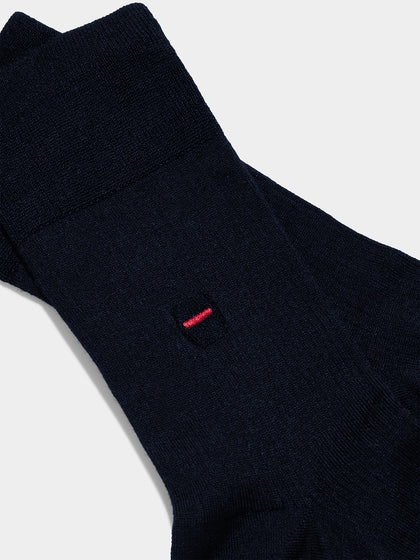 Aeyde | Jamie Cotton Socks for Women | Navy Cotton | Luxury Materials | Handmade in Italy | Material Details