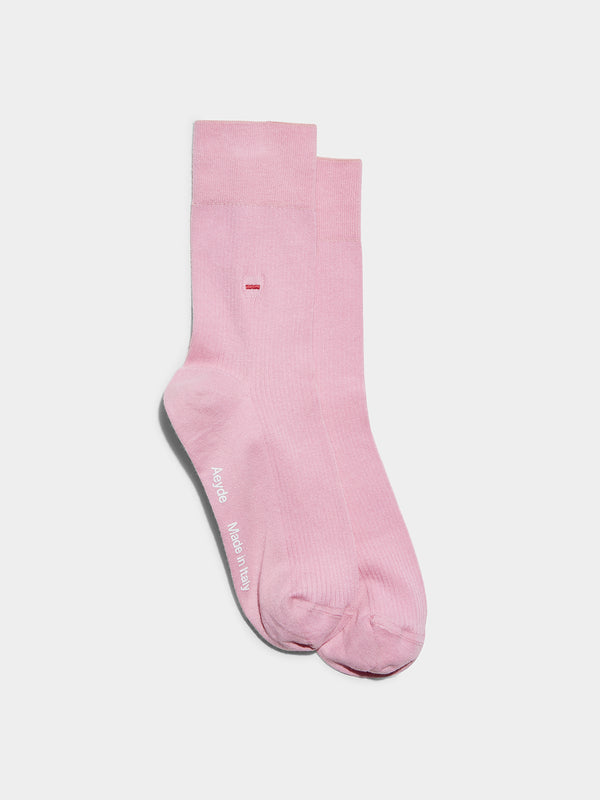 Aeyde | Jamie Cotton Socks Socks for Women | Pink | Luxury Materials | Handmade in Italy