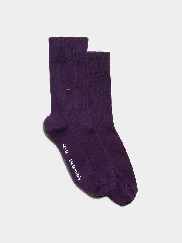 Aeyde | Jamie Cotton Socks Socks for Women | Purple | Luxury Materials | Handmade in Italy