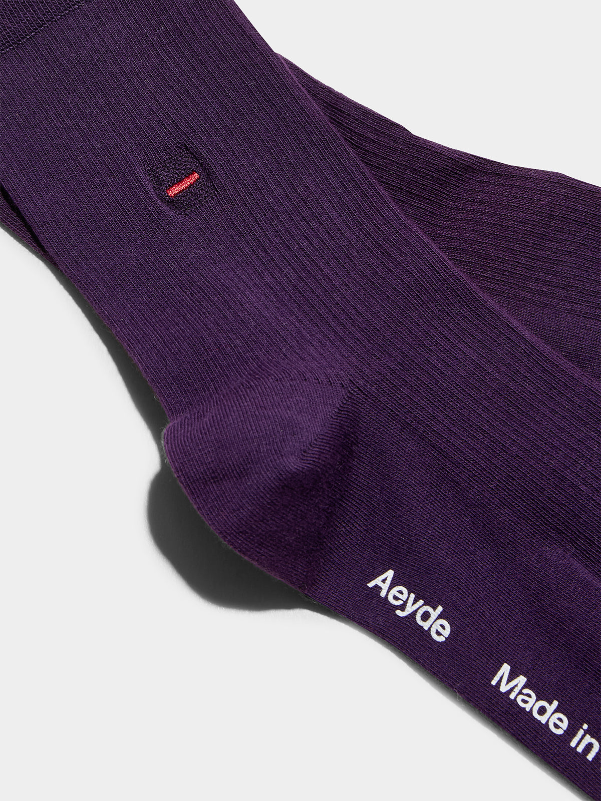 Aeyde | Jamie Cotton Socks Socks for Women | Purple | Luxury Materials | Handmade in Italy | Material Details