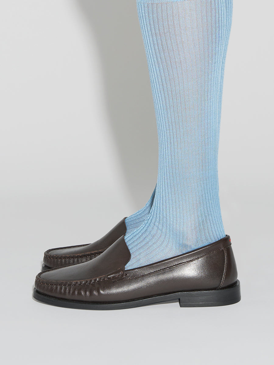 Aeyde | Jory Silk Socks for Women | Glass Silk | Luxury Materials | Handmade in Italy | How to Style
