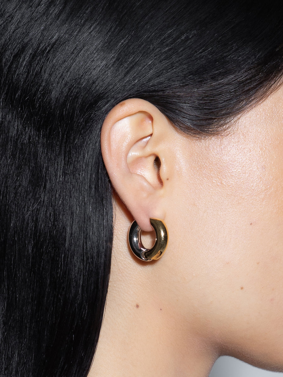 Laurie Medium 18kt Gold and Palladium-Plated Hoop Earrings