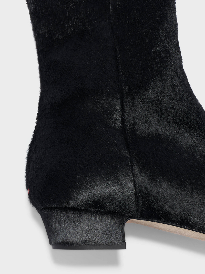 Lilia Pony Hair Ankle Boots