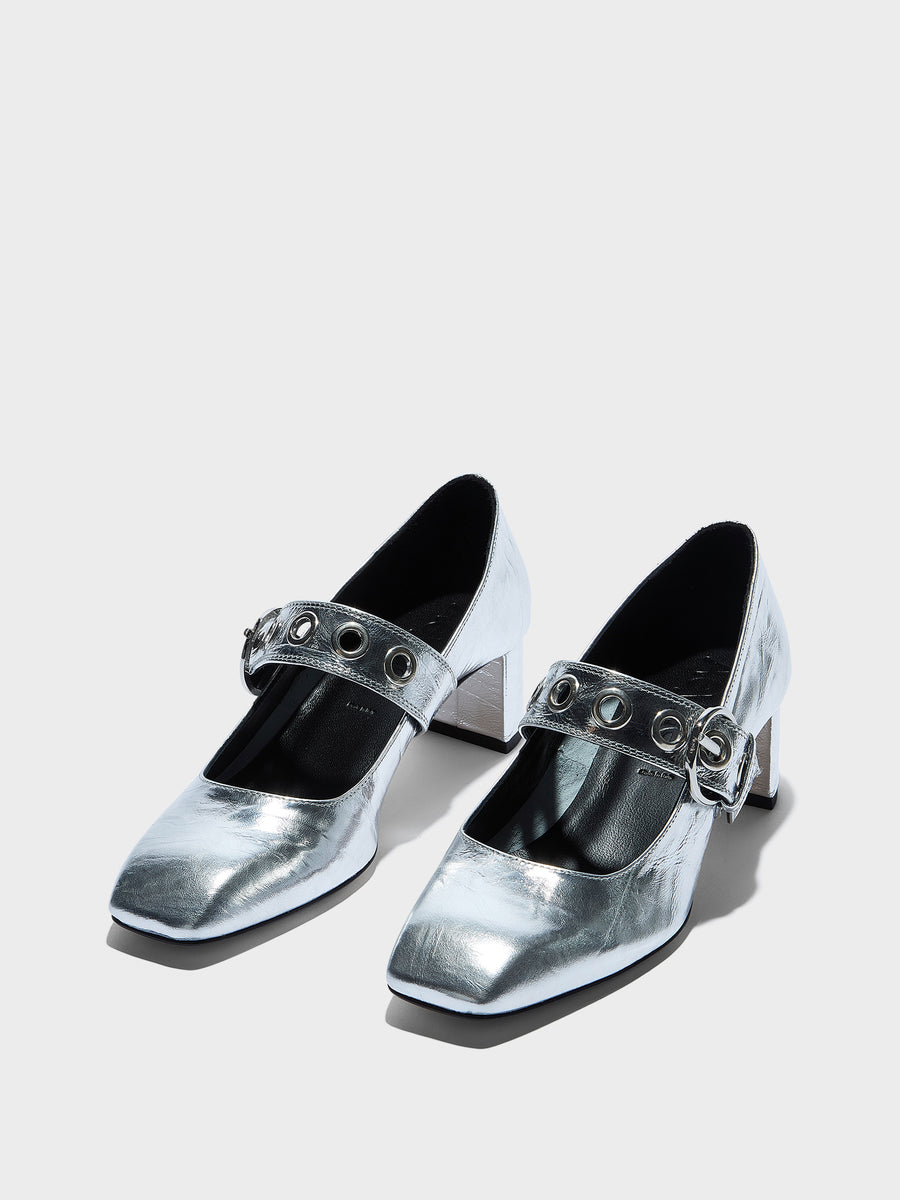 Lina Eyelet Mary-Jane Pumps