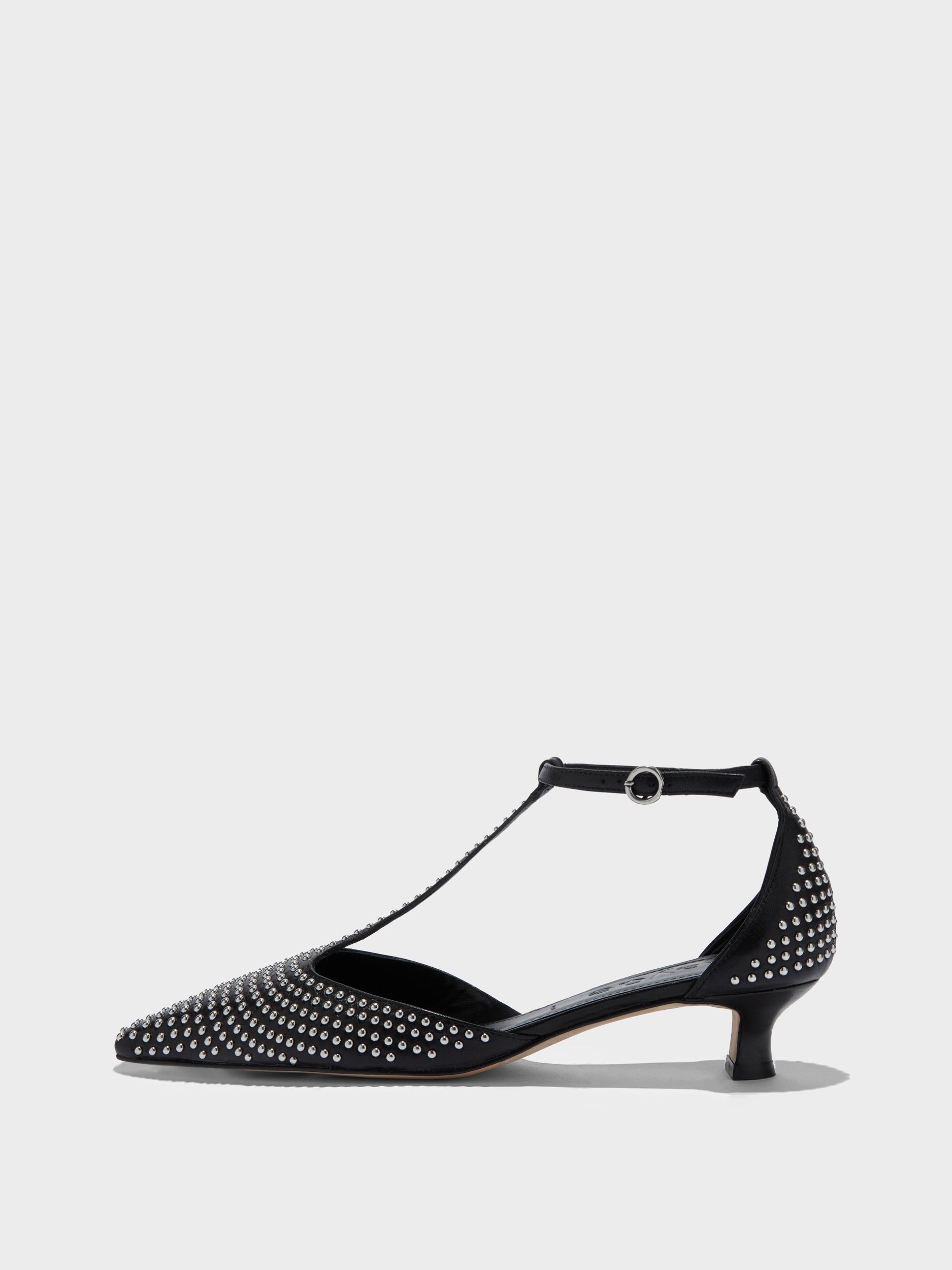 Liz Mini Stud Leather Pumps - Image 1