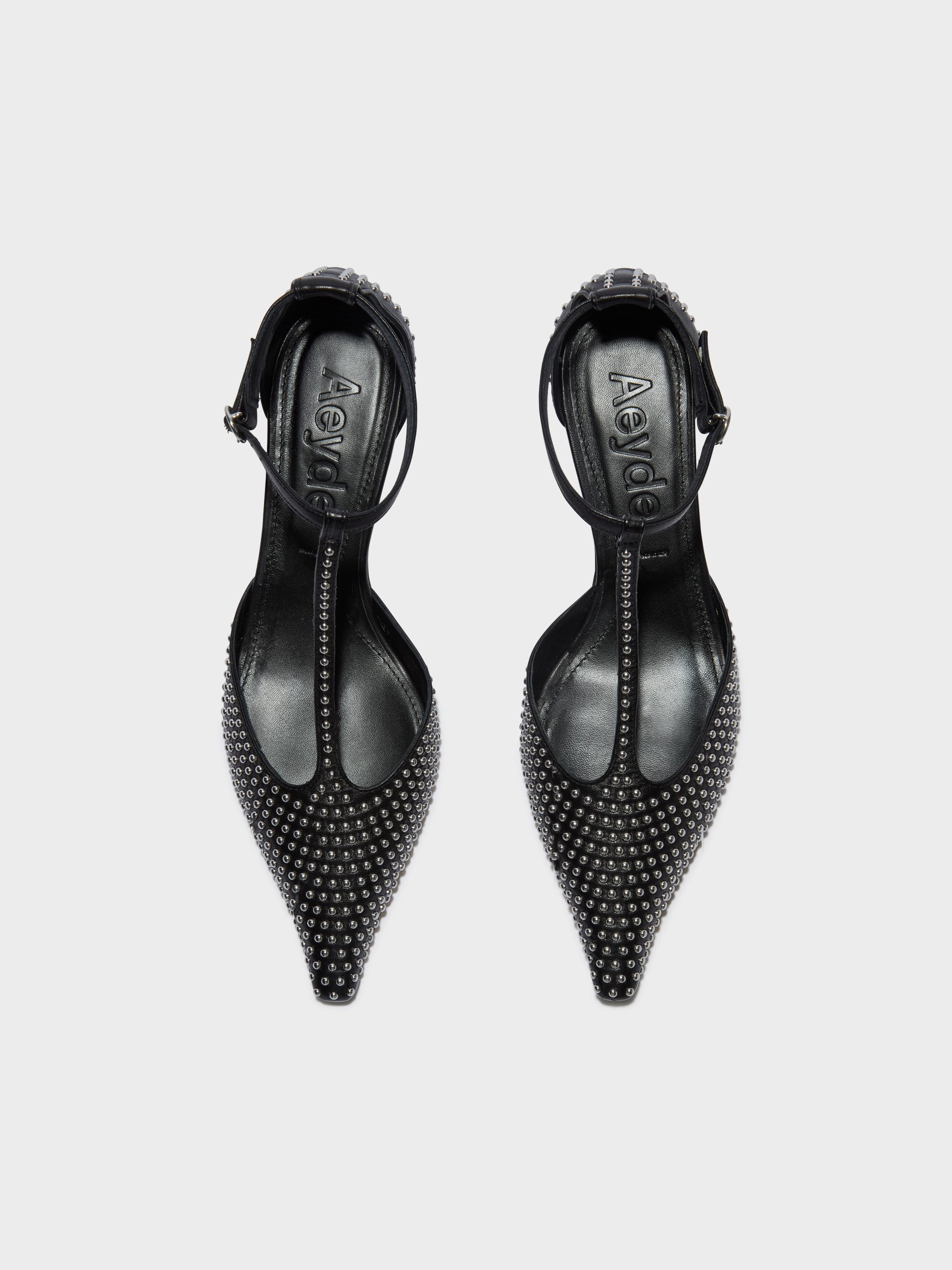 Liz Mini Stud Leather Pumps - Image 5
