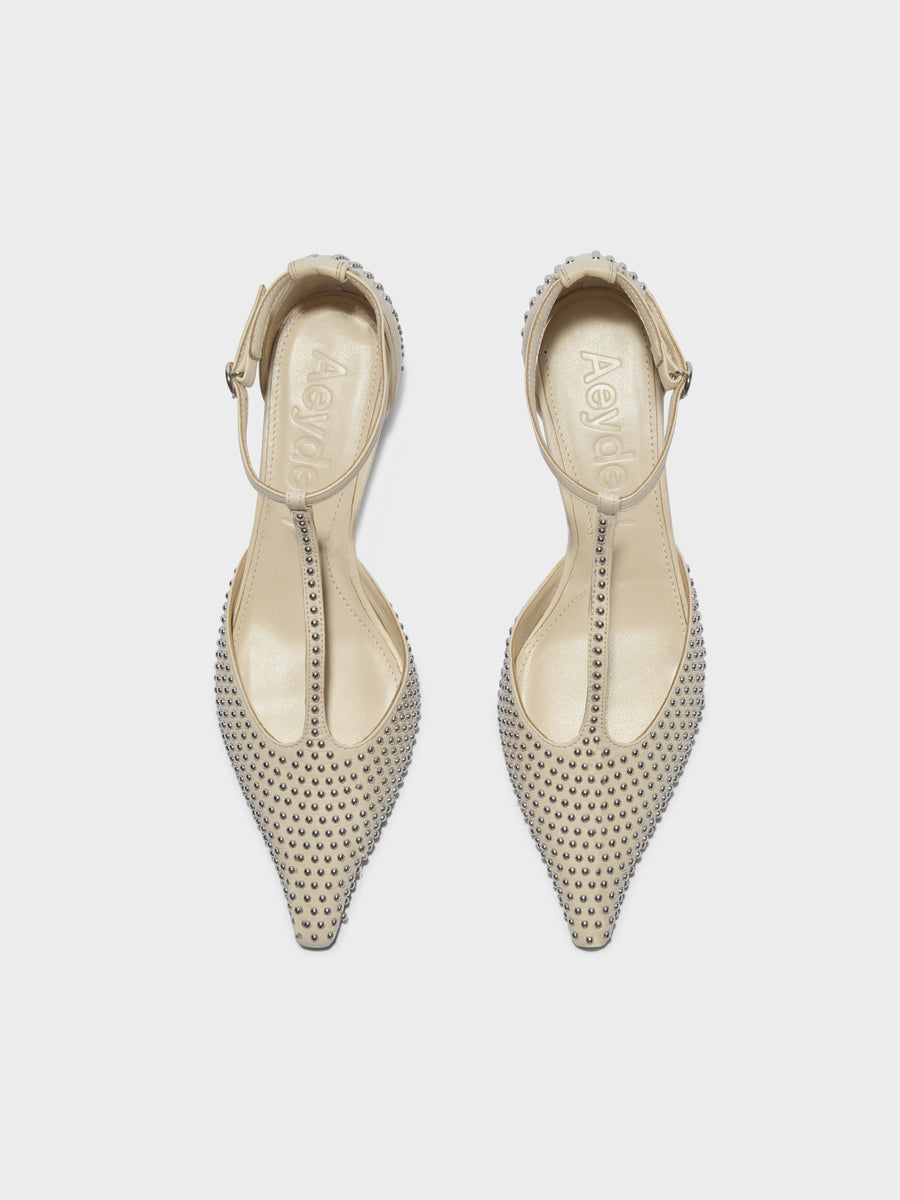 Liz Mini Stud Leather Pumps