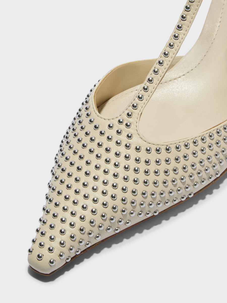 Liz Mini Stud Leather Pumps