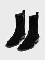 Luis Suede Cowboy Ankle Boots - Image 2