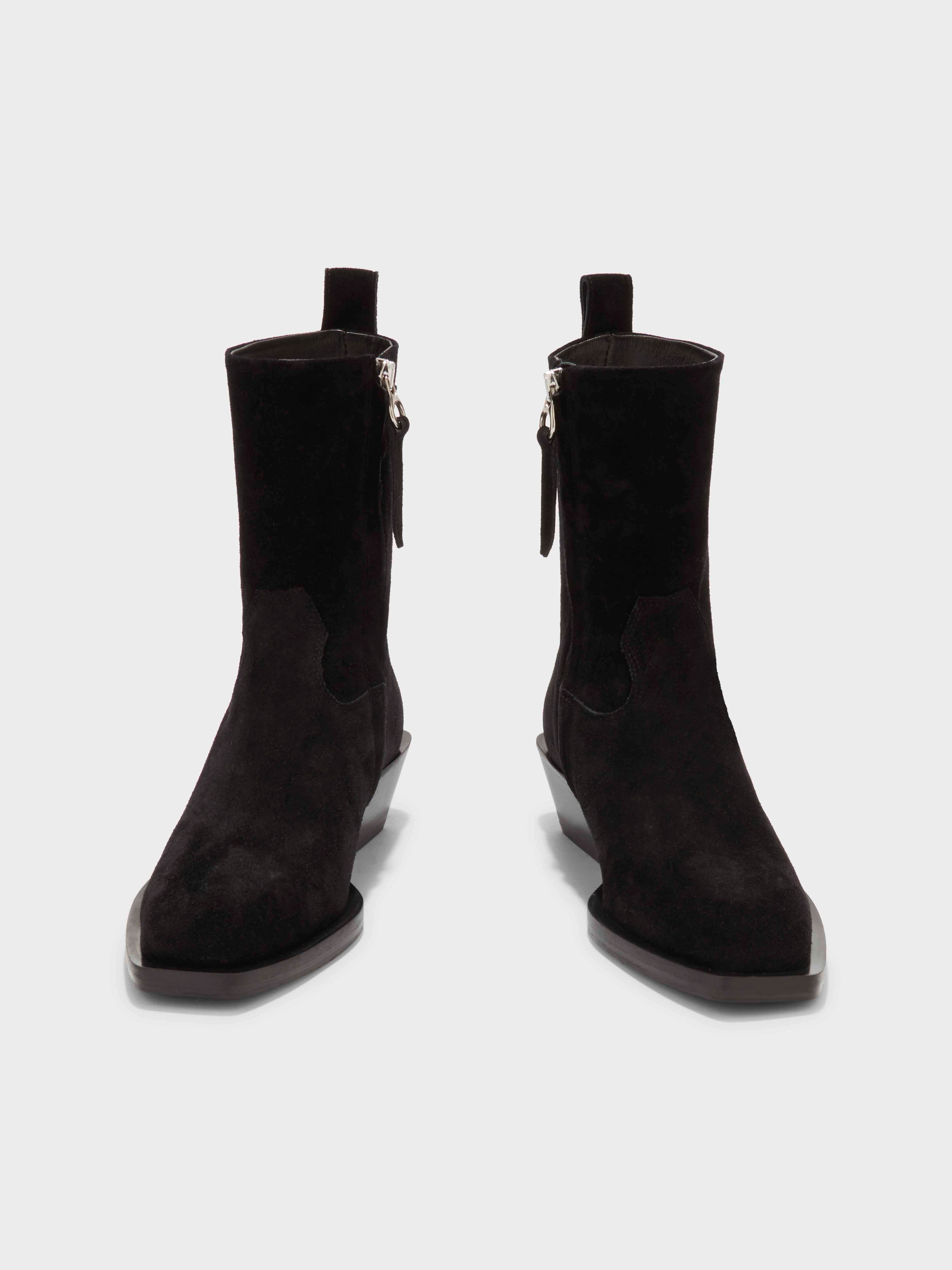 Luis Suede Cowboy Ankle Boots - Image 5