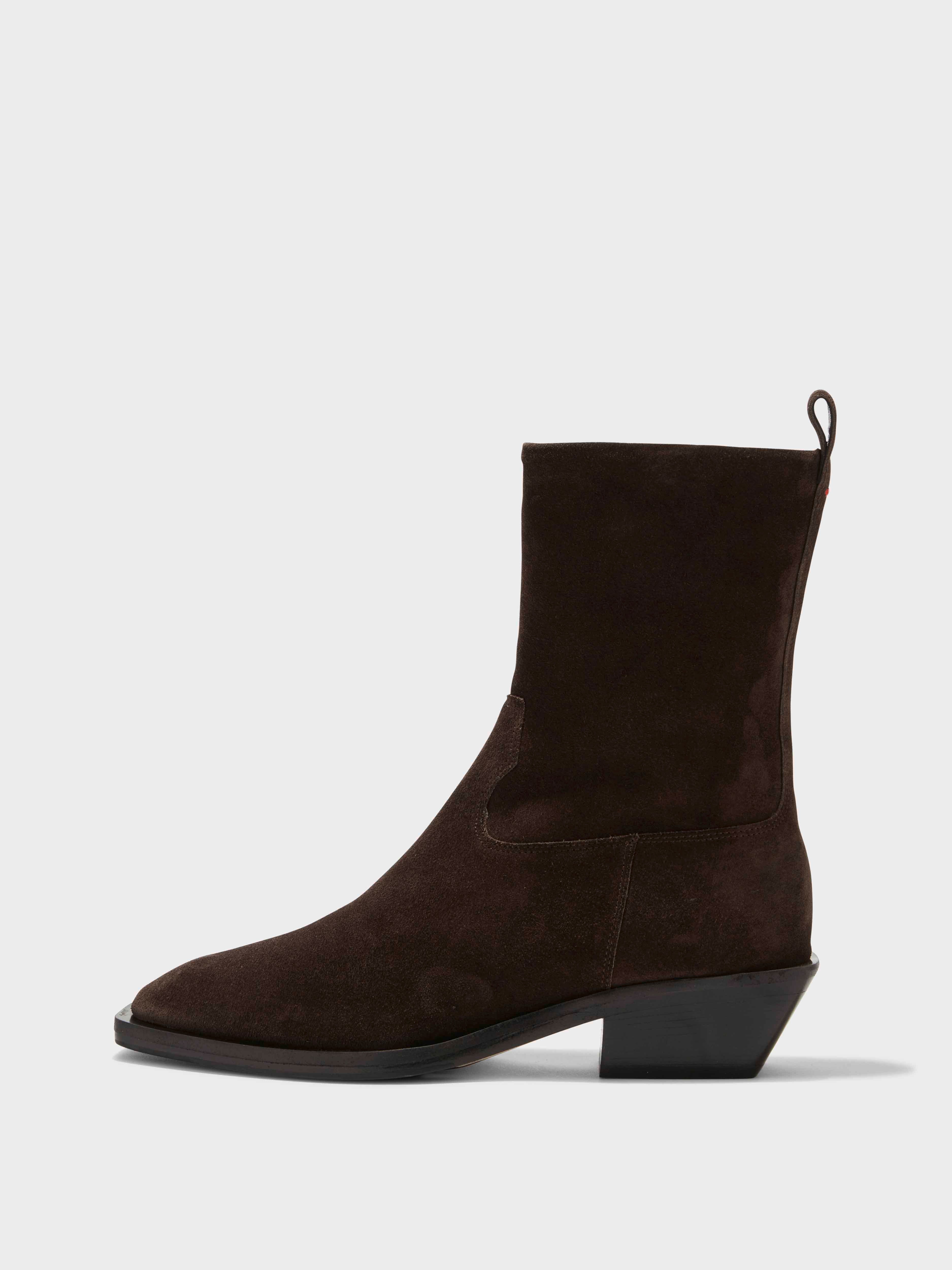 Luis Suede Cowboy Ankle Boots - Image 1