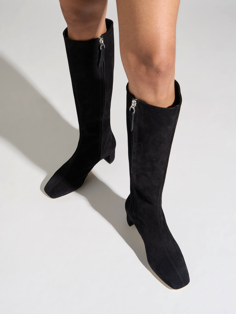 Marty Suede Knee-High Boots