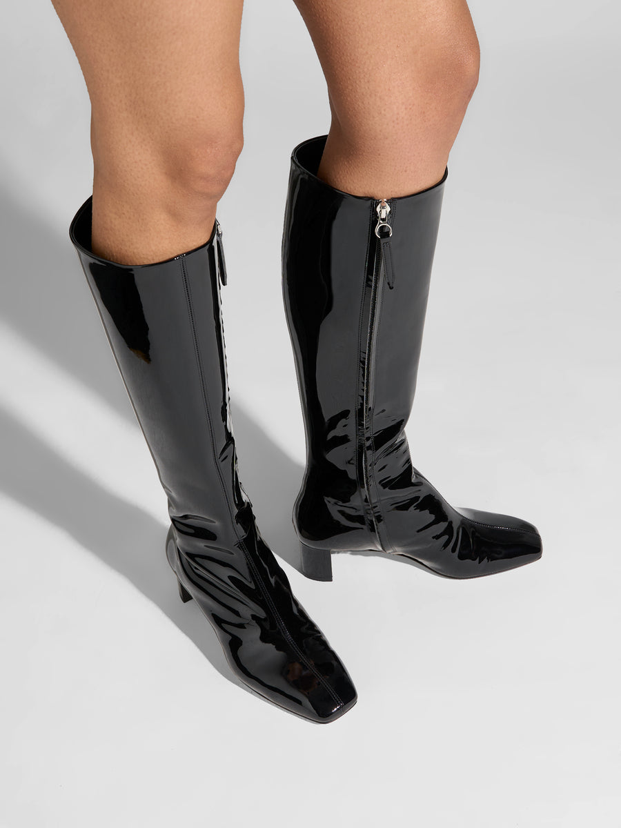 Marty Patent Knee-High Boots