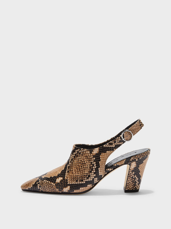 Maude Snake Print Mules